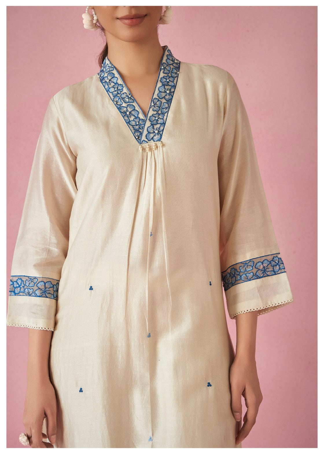 Nadira Frost Embroidered Lawn suit set- AL