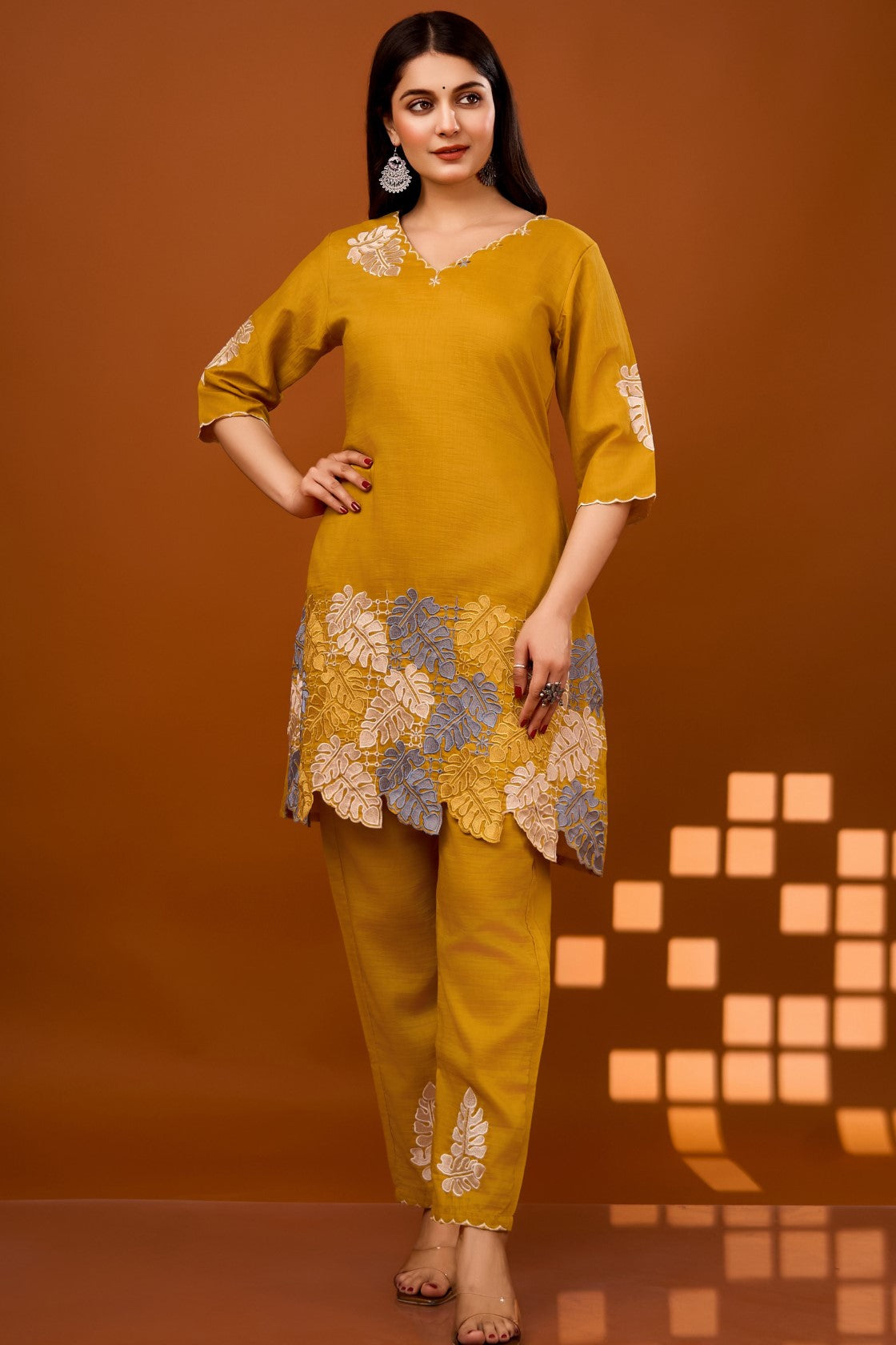 Nivedita Amber Embrodiered Co-ord Set- AL