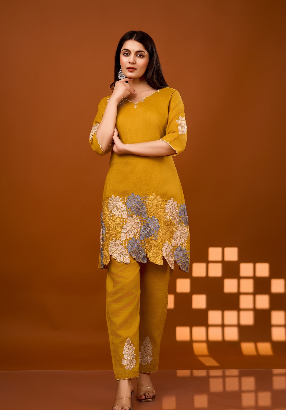 Nivedita Amber Embrodiered Co-ord Set- AL