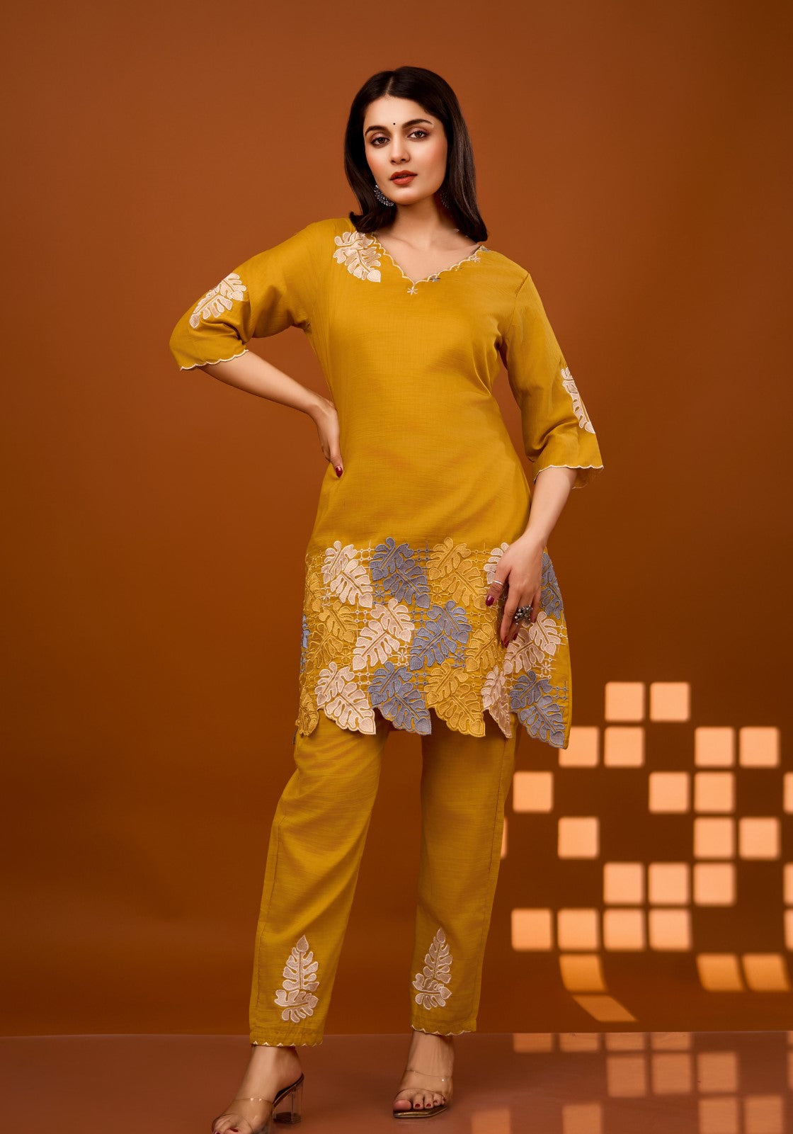 Nivedita Amber Embrodiered Co-ord Set- AL