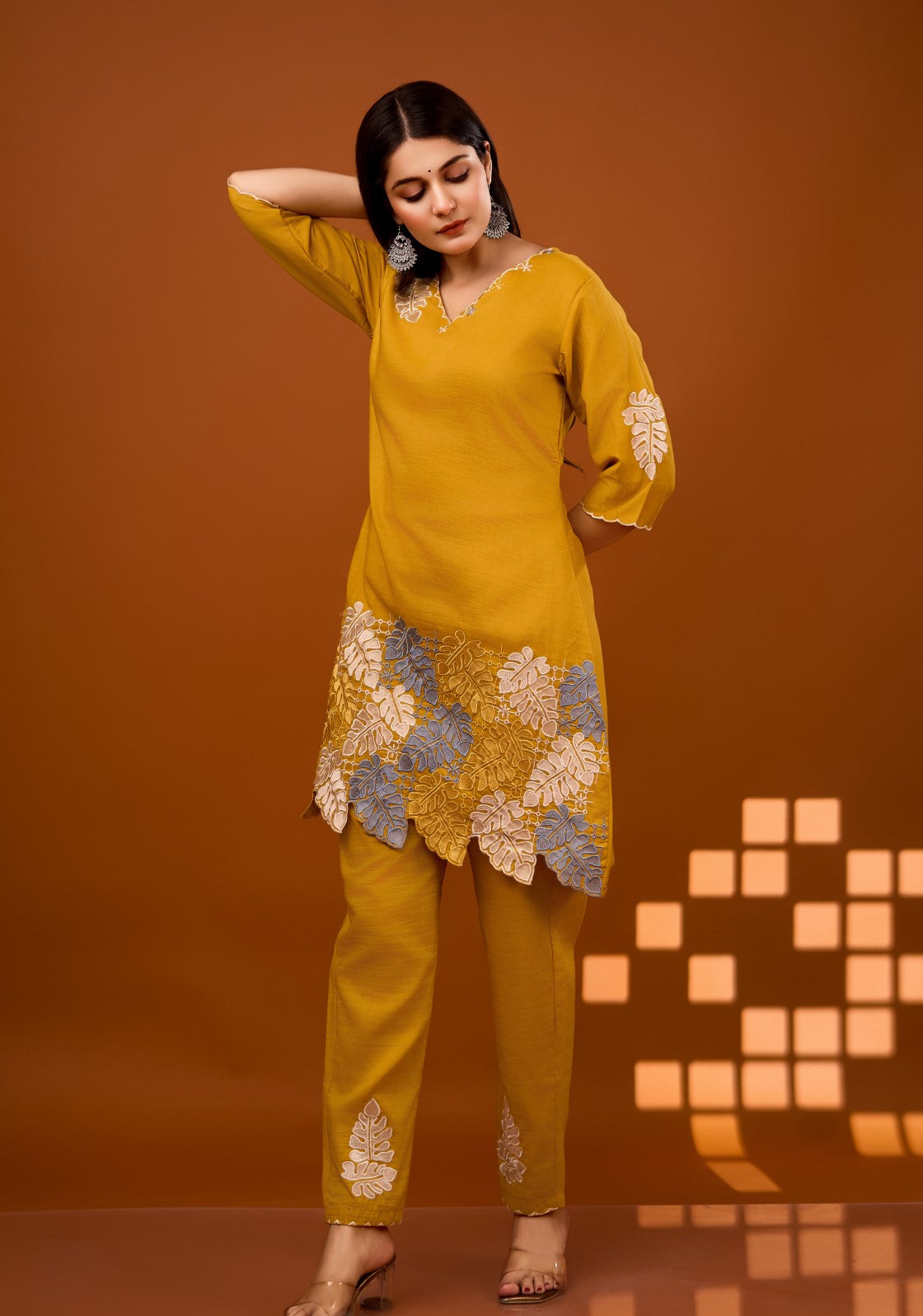Nivedita Amber Embrodiered Co-ord Set- AL