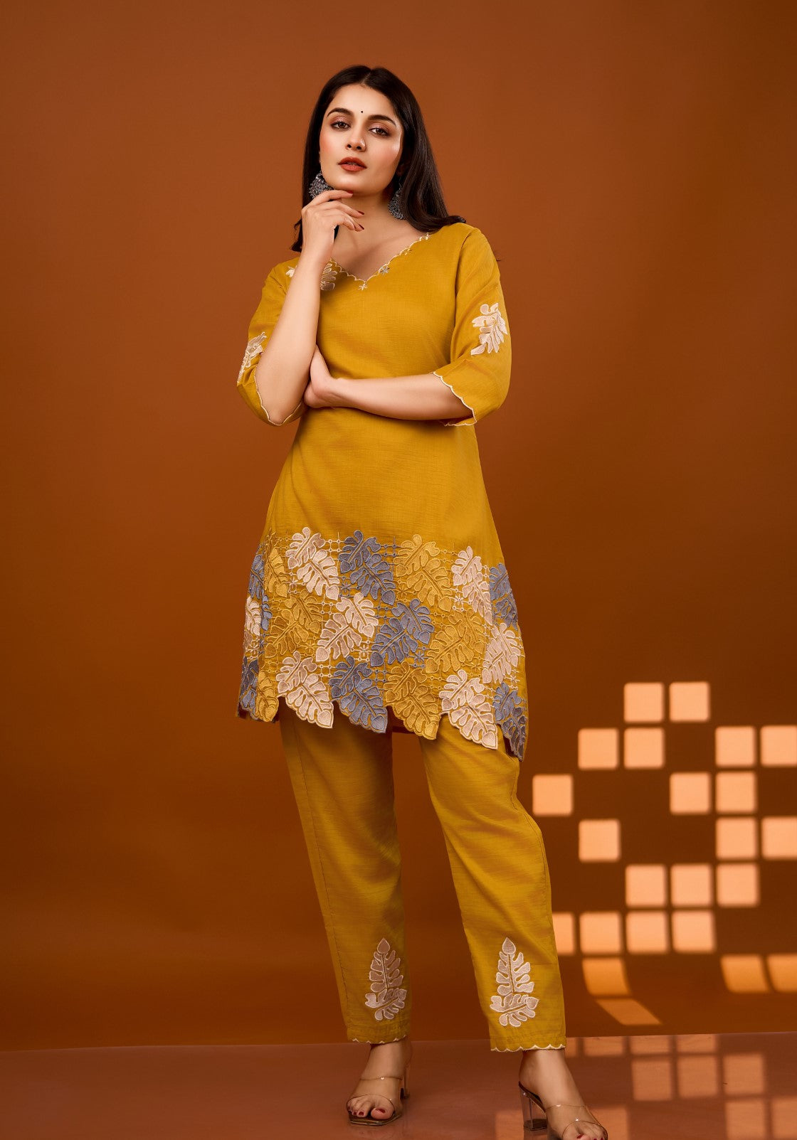 Nivedita Amber Embrodiered Co-ord Set- AL