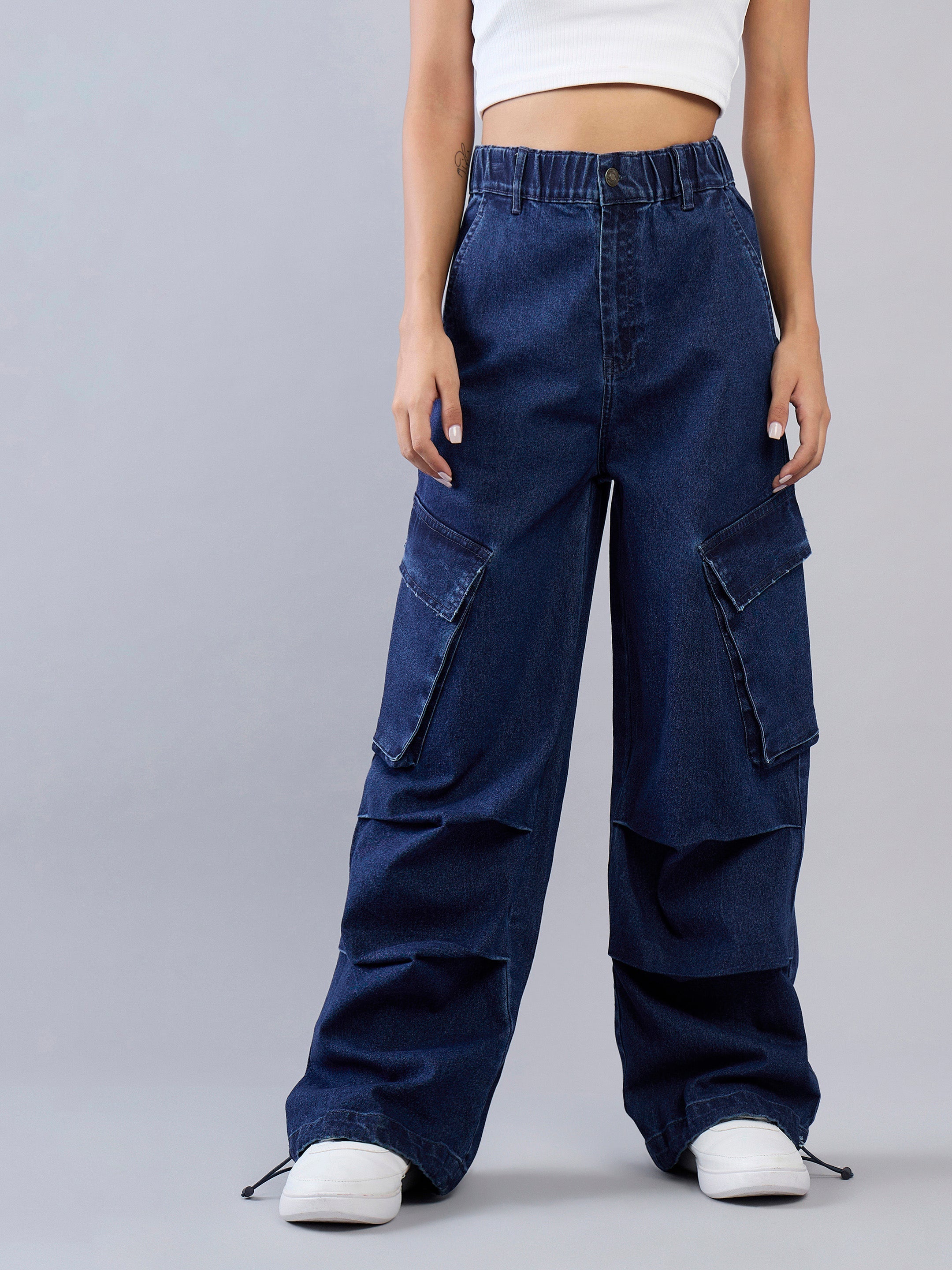 Girls Blue Blast Side Pintuck Detail Jeans