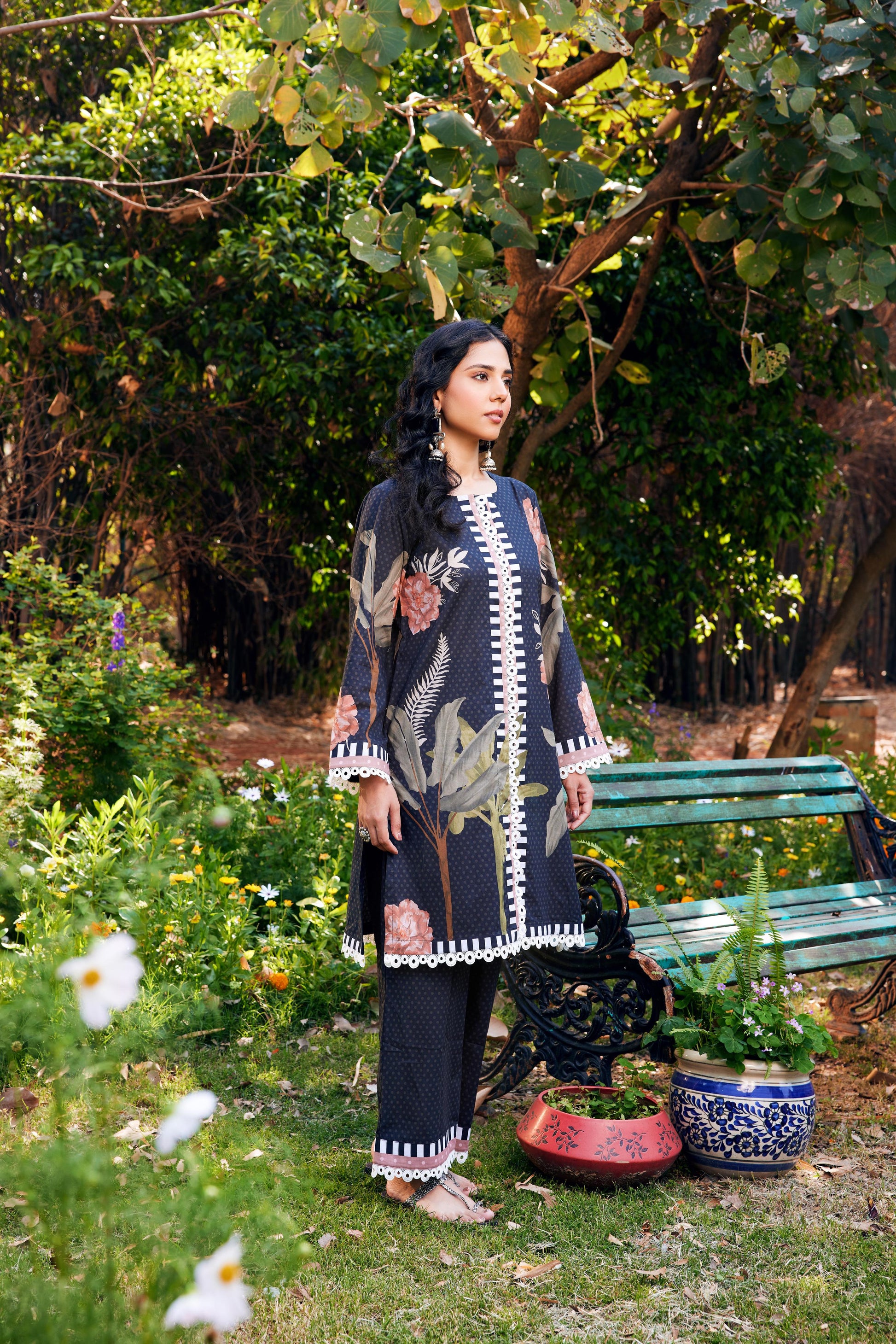 Noor Black Short Cotton Kurta-Set of 3