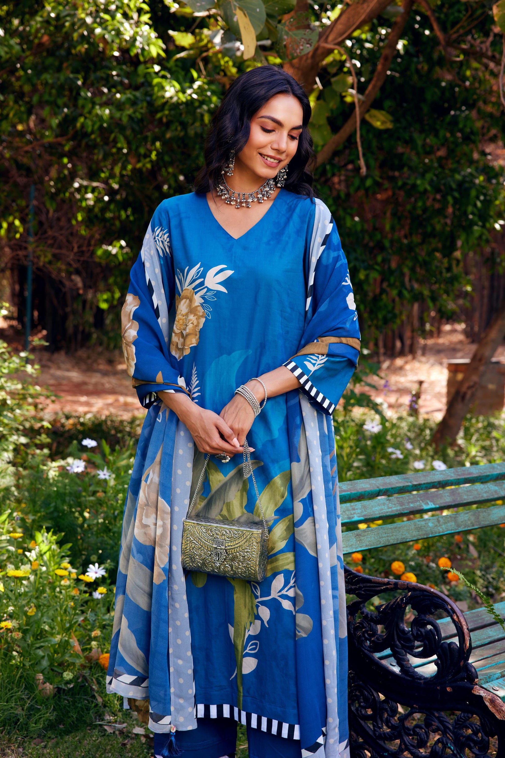 Noor Blue Kurta Set of 3