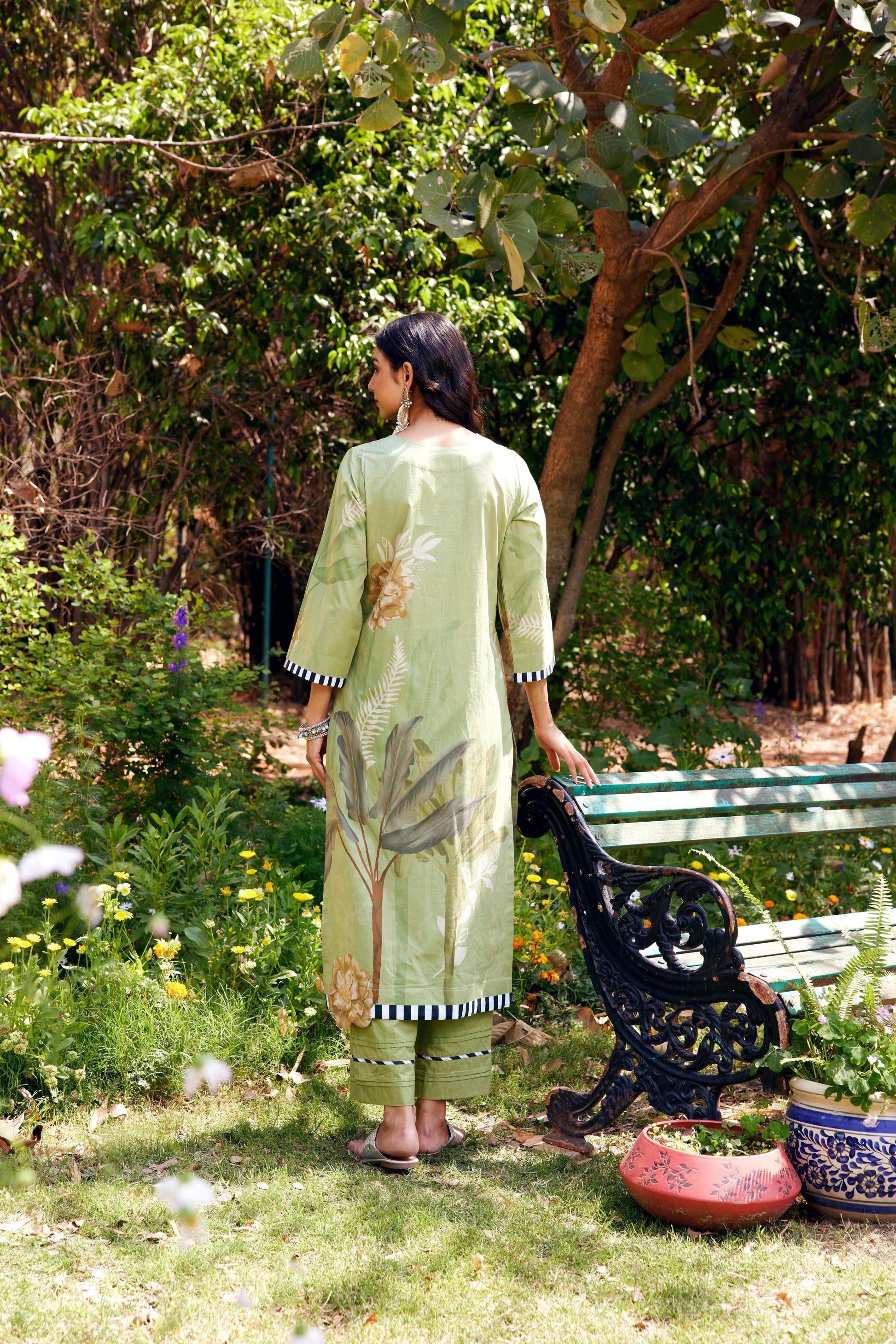 Noor Sage Green Kurta Set of 3