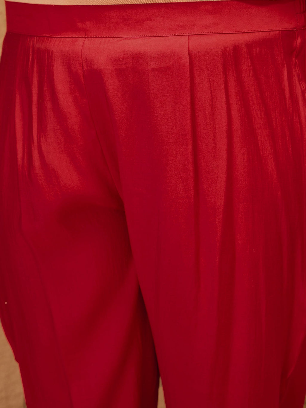 Plus Size Floral Yoke Design Straight Kurta With Trousers & Dupatta - ID