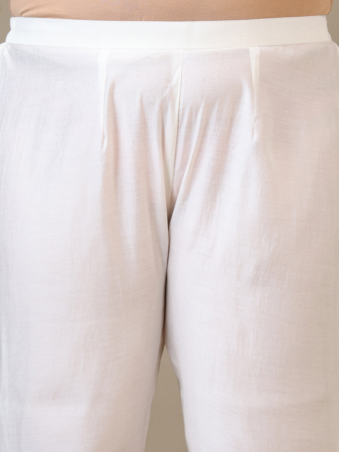 Women Floral Embroidered Empire Thread Work Kurta with Trousers & Dupatta - ID