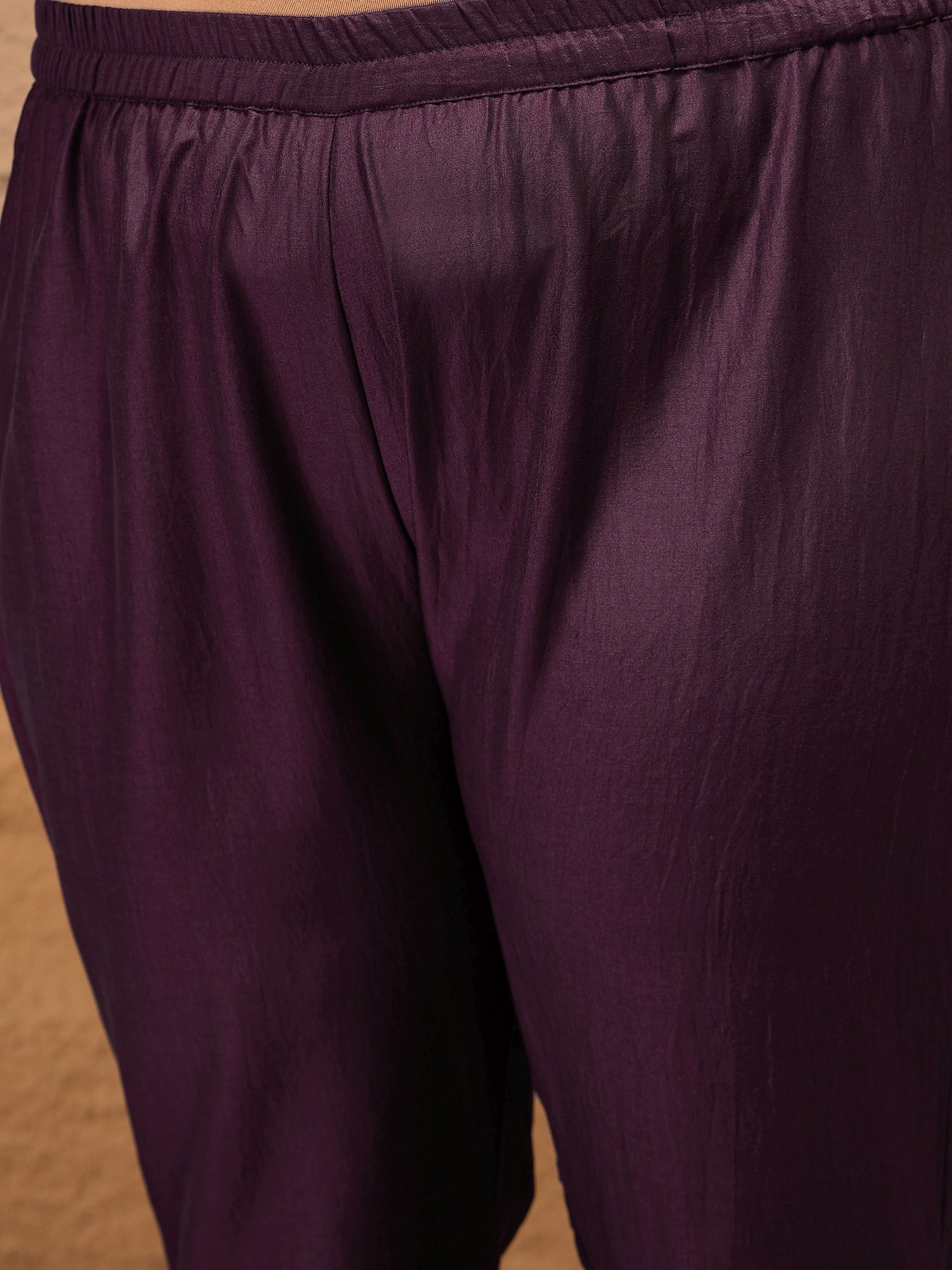 Floral Embroidered A-Line Kurta with Trousers & Dupatta - ID