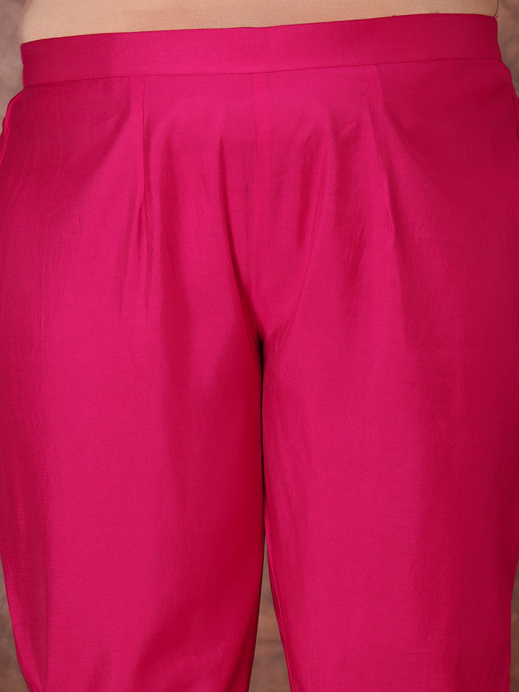 Floral Yoke Design Sequinned Anarkali Kurta With Palazzos & Dupatta - ID