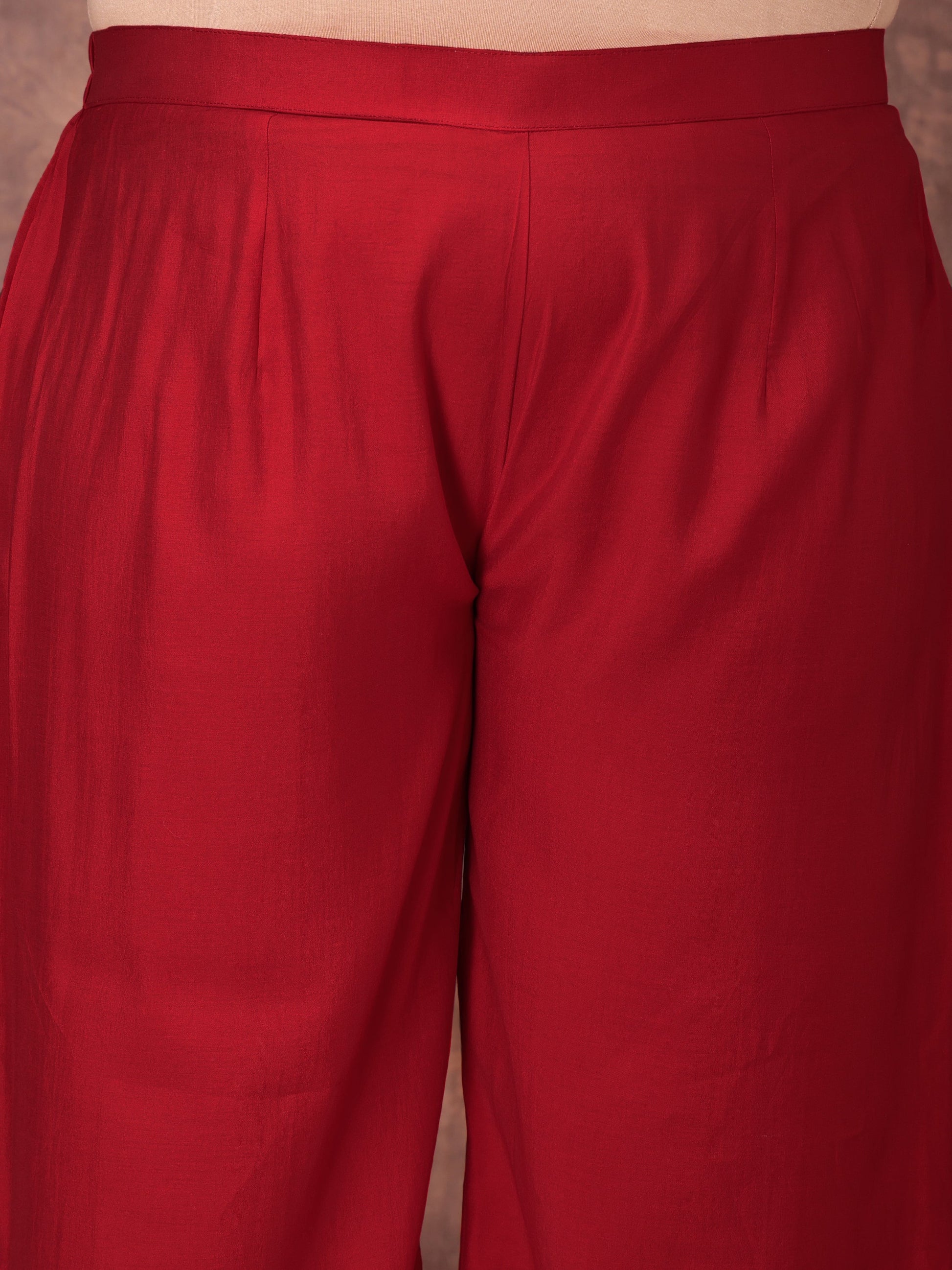 Women Floral Embroidered Thread Work Kurta with Palazzos & Dupatta - ID