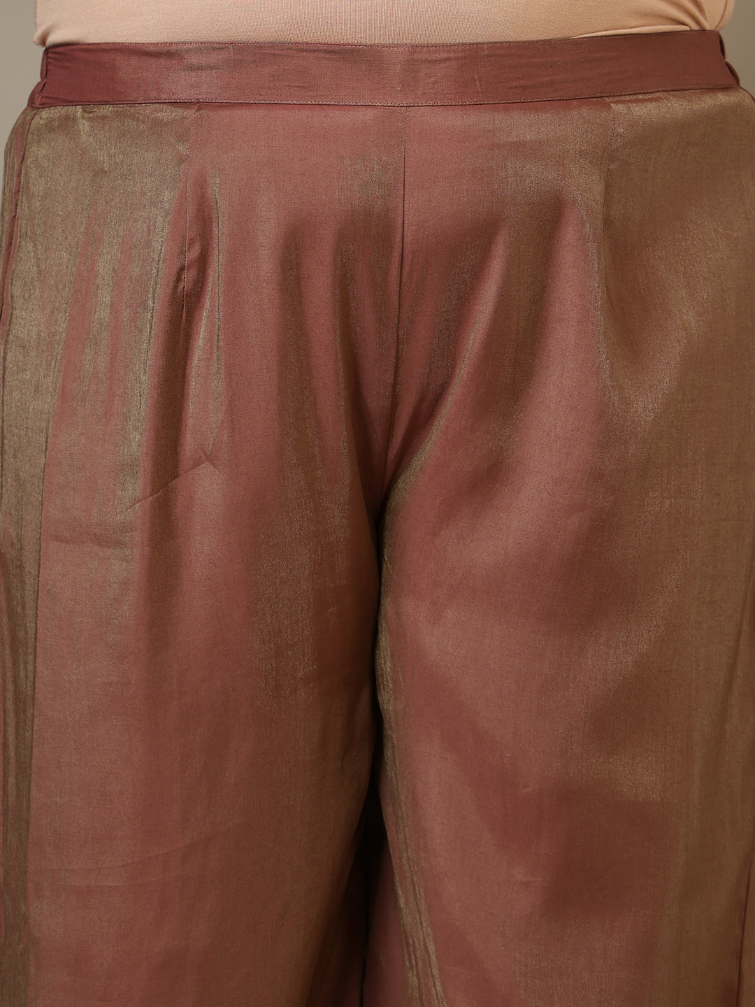 Plus Size Floral Embroidered Sequinned Kurta with Palazzos & Dupatta - ID