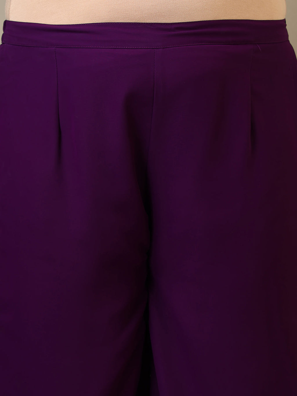 Women Plus Size Yoke Design Regular Thread Work Kurta with Palazzos & Dupatta - ID