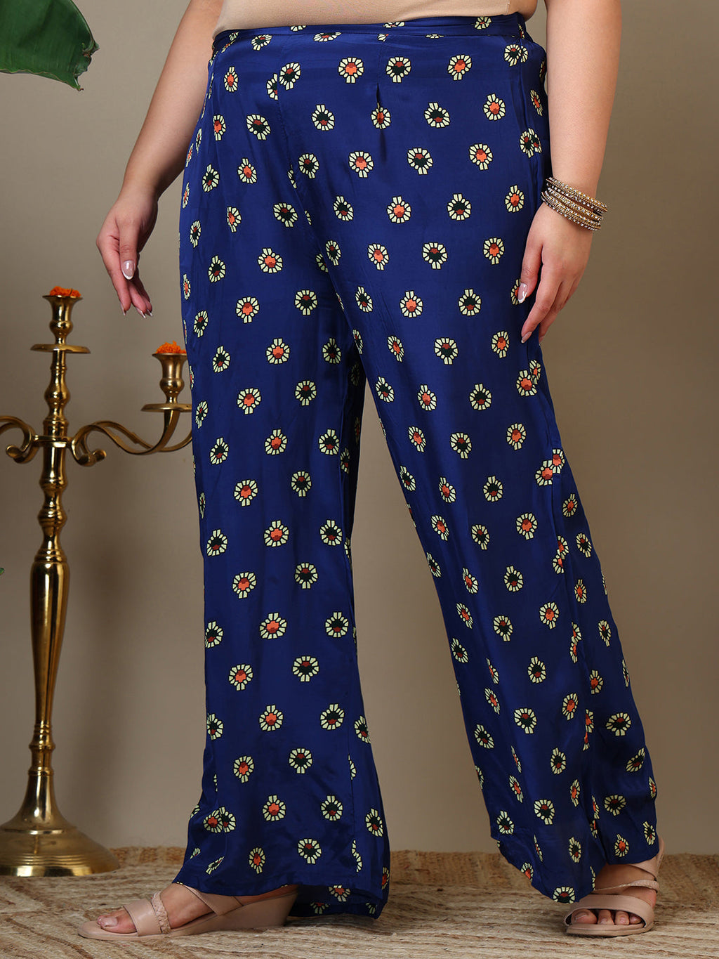 Women Plus Size Floral Printed Kurta with Palazzos & Dupatta - ID