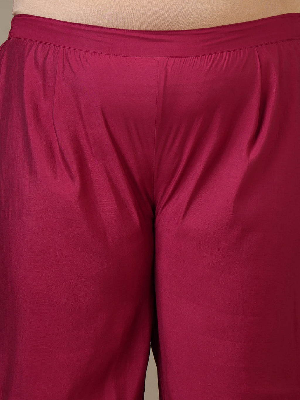 Women Plus Size Floral Embroidered A-Line Kurta with Trousers & Dupatta - ID