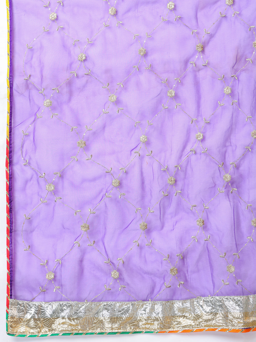 Women Plus Size Ethnic Motifs Embroidered Kurta with Sharara & Dupatta - ID