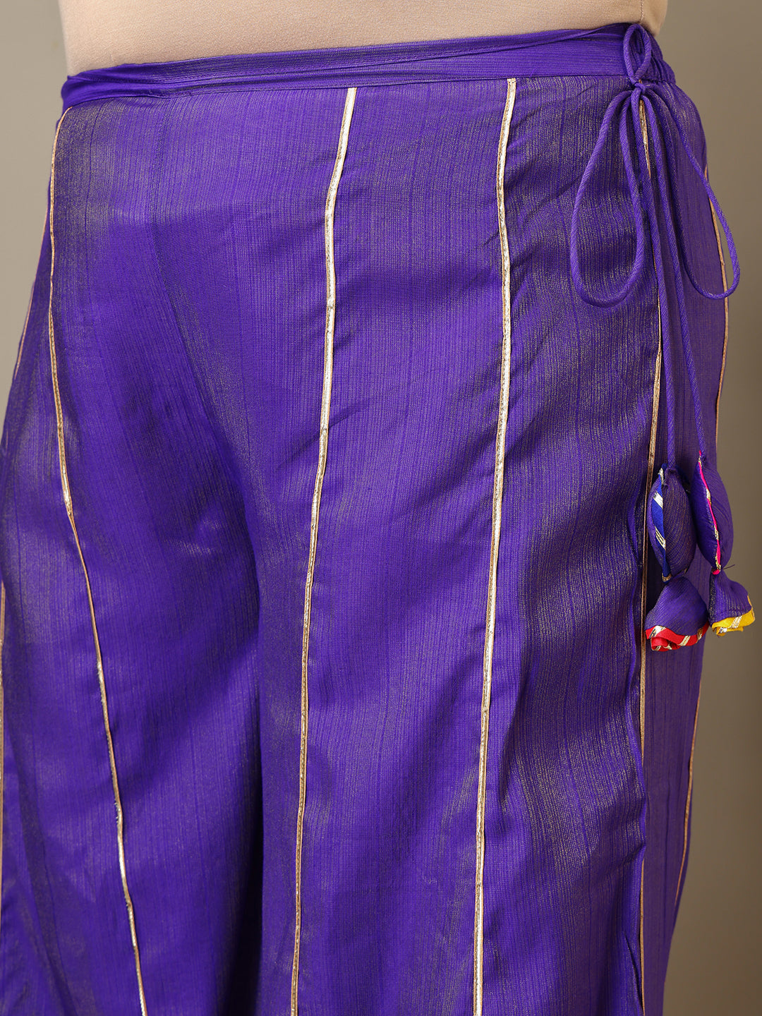 Women Plus Size Ethnic Motifs Embroidered Kurta with Sharara & Dupatta - ID