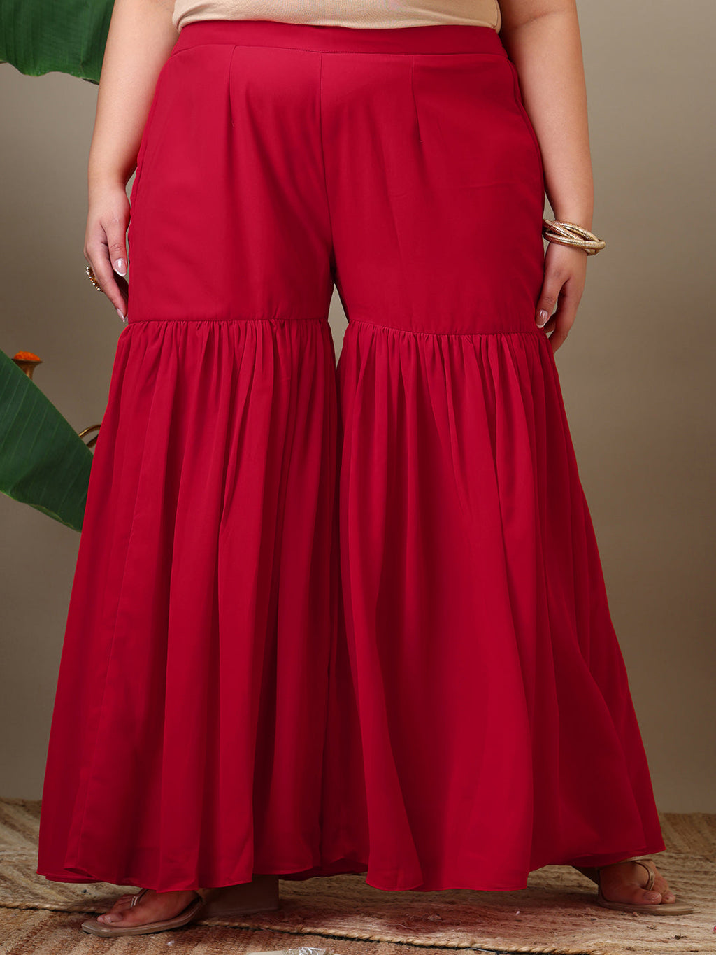 Women Ethnic Motifs Embroidered Regular Kurta with Sharara & With Dupatta - ID