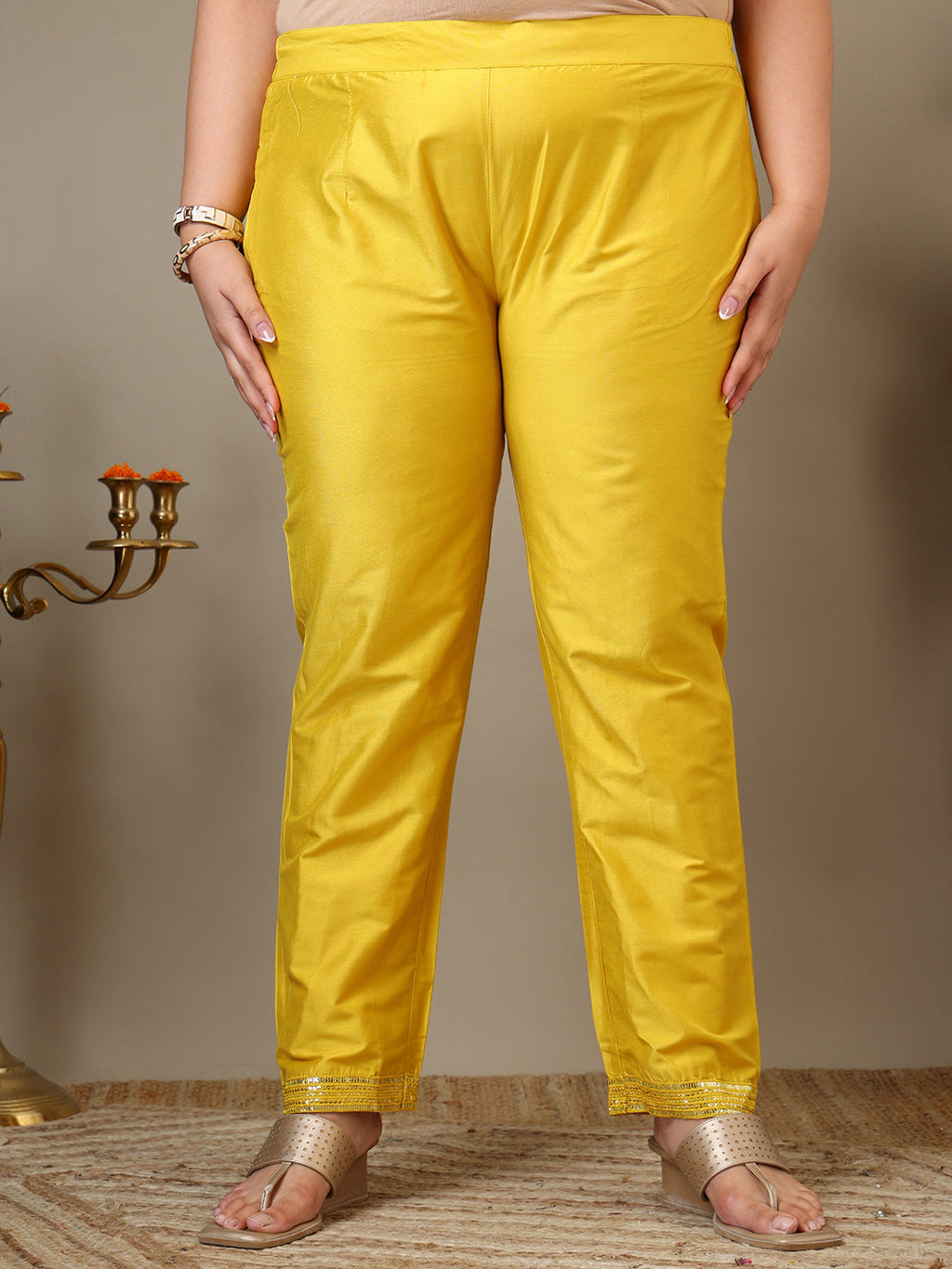 Women Floral Embroidered Regular Sequinned Kurta with Trousers & Dupatta - ID