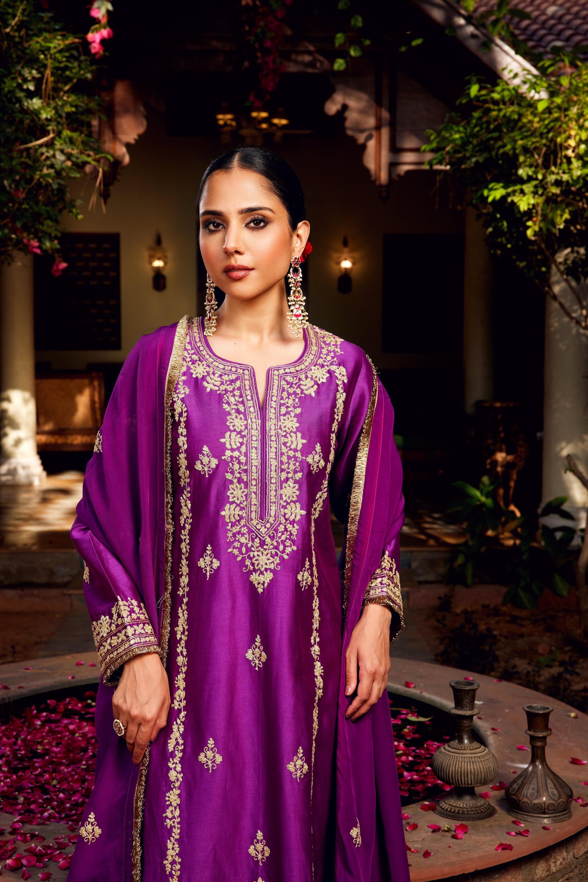 Purple Inayat Kurta Set of 3