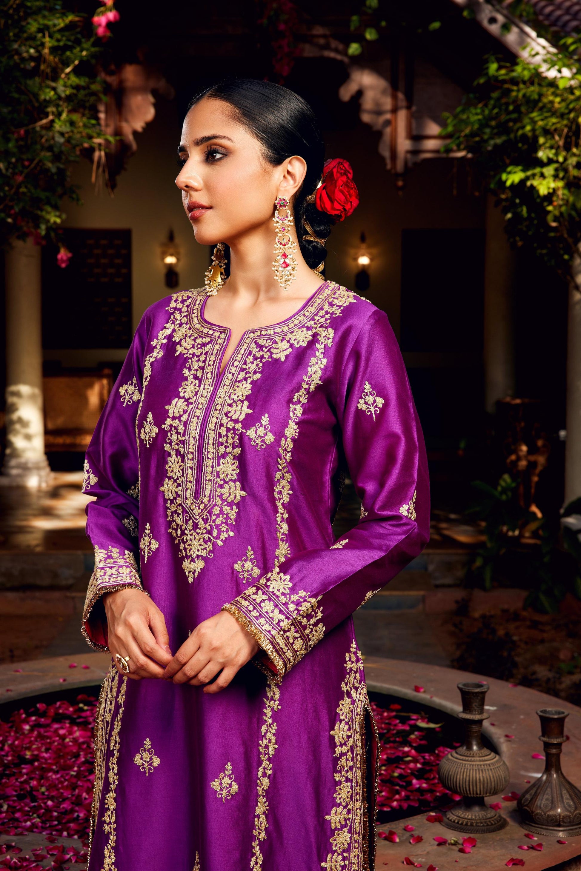 Purple Inayat Kurta Set of 3
