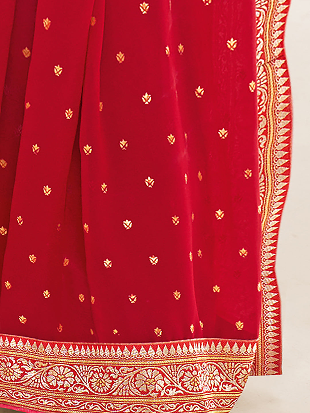 Silk Blend Pink Printed Celebrity Saree With Blouse