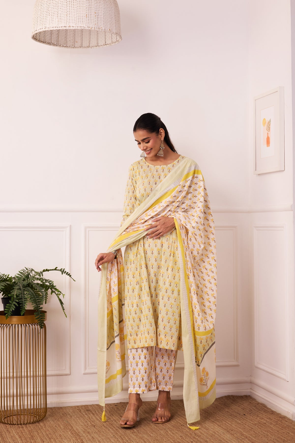 Ambarsariya Green A-Line Suit Set of 3-FL