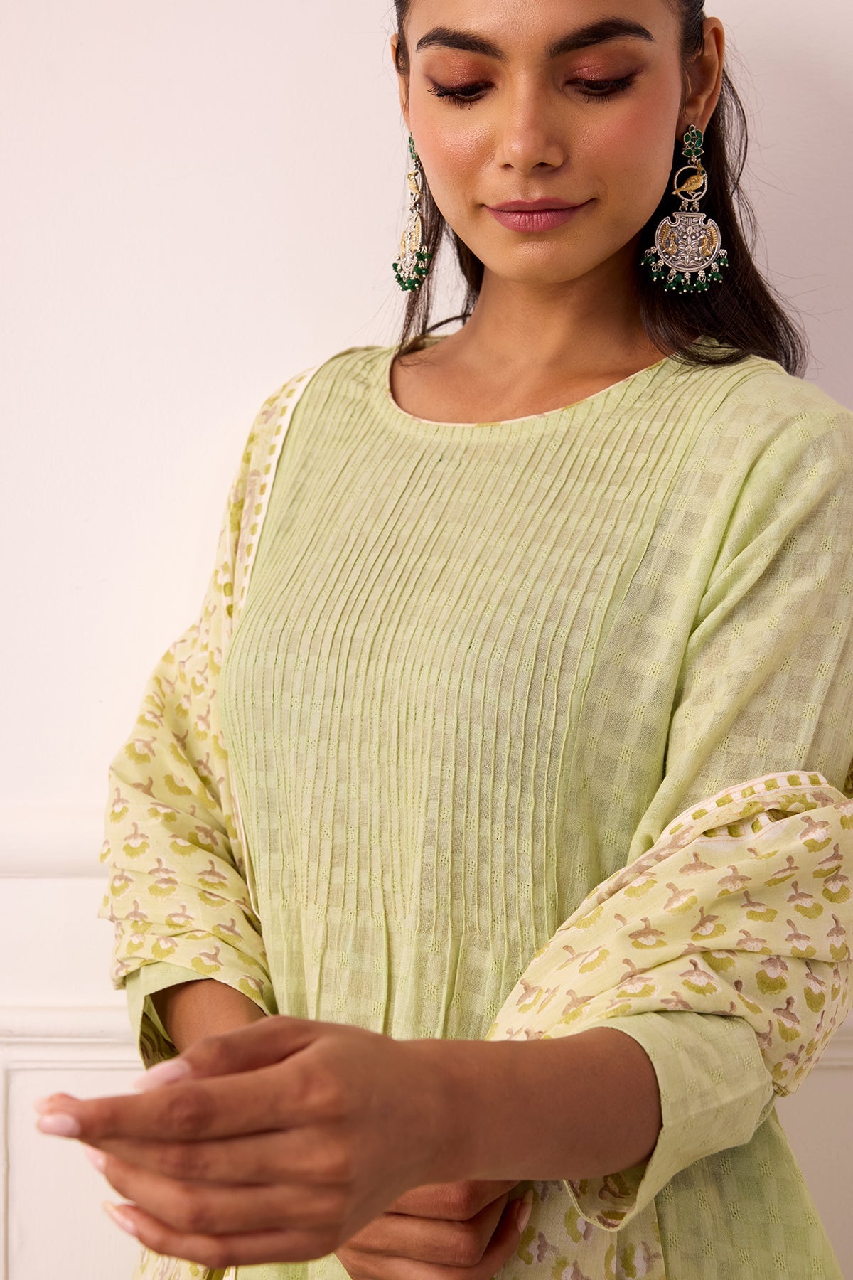 Ambarsariya Green A-Line Suit Set of 3-FL