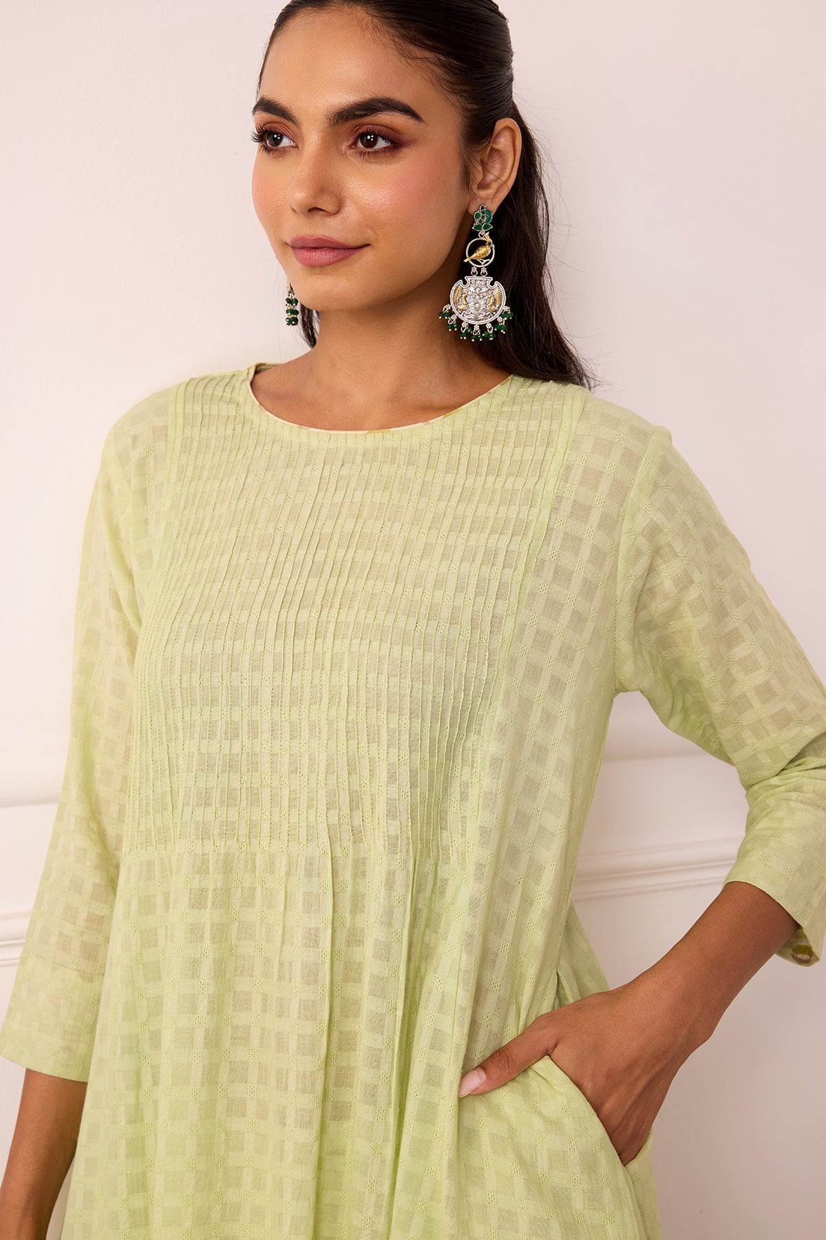 Ambarsariya Green A-Line Suit Set of 3-FL