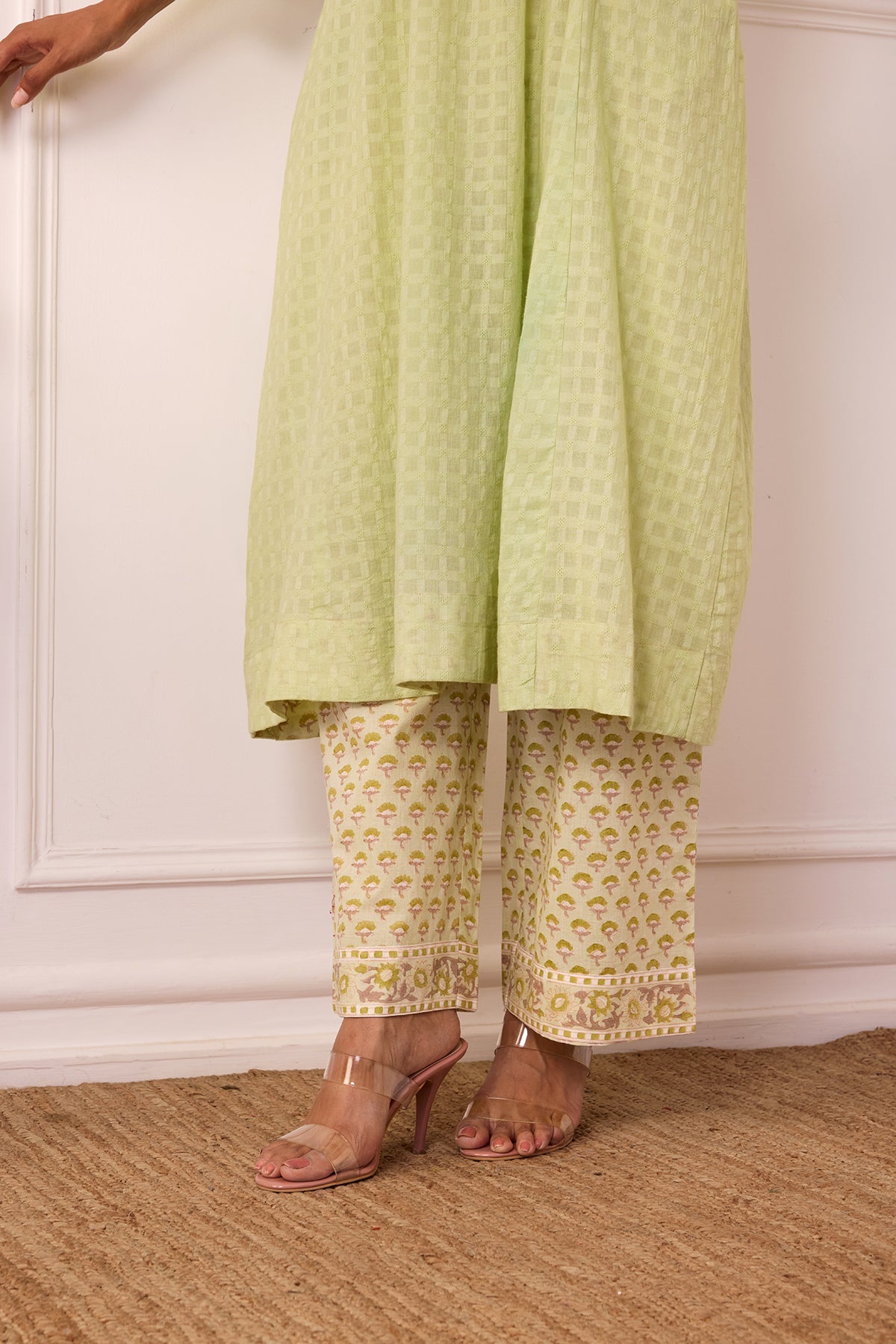 Ambarsariya Green A-Line Suit Set of 3-FL