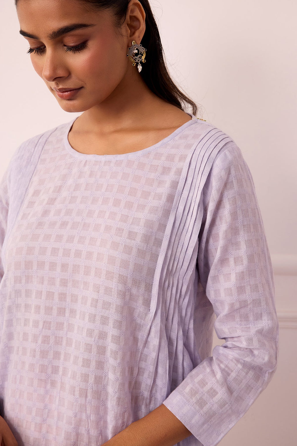 Ambarsariya Lilac A-Line Suit Set of 3-FL