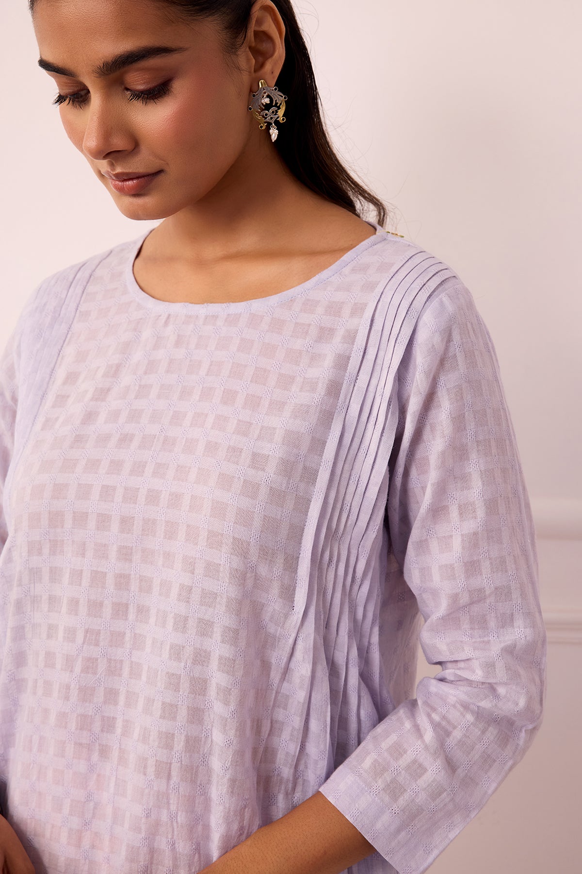 Ambarsariya Lilac A-Line Suit Set of 3-FL