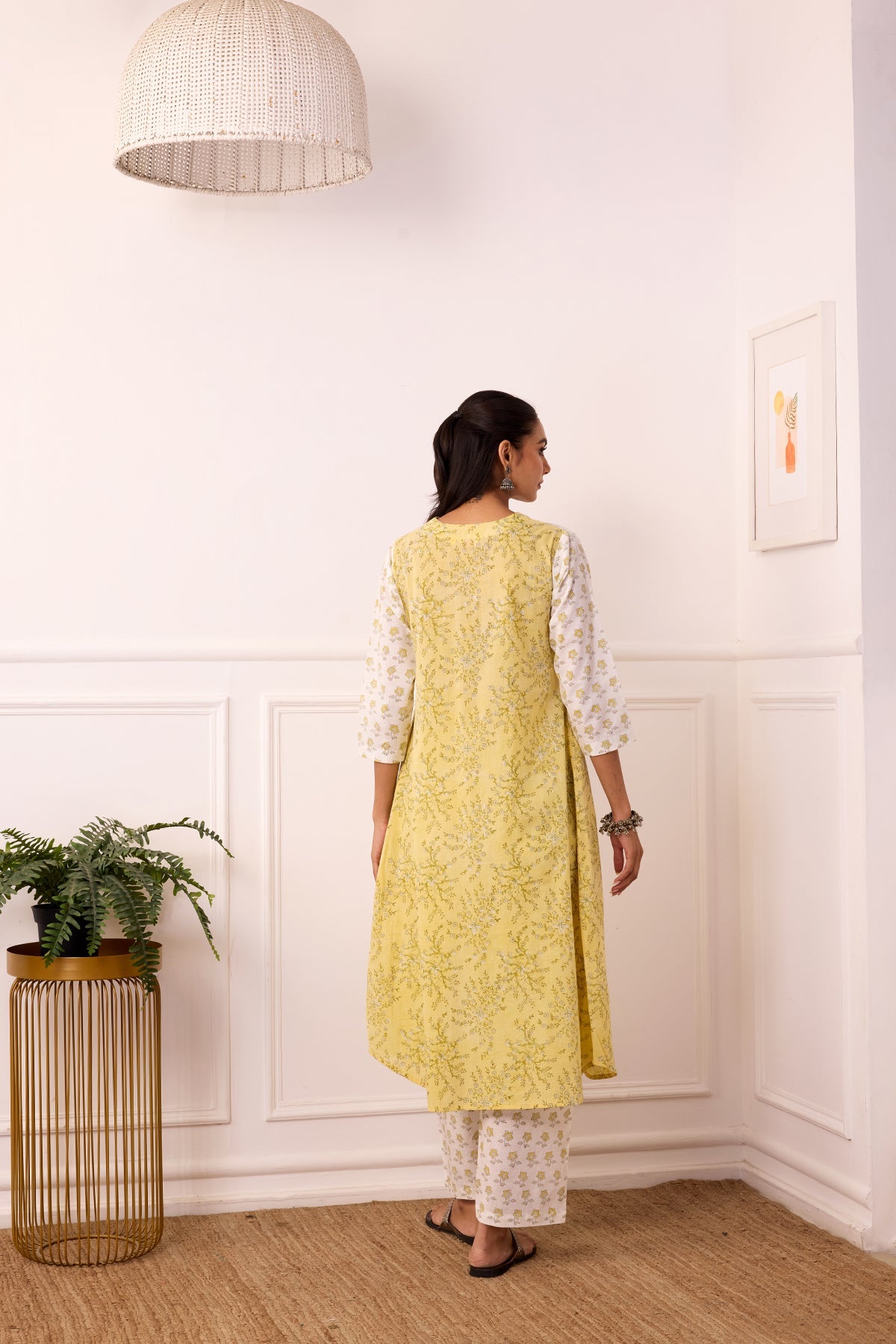 Ambarsariya Yellow Kurta & Pant Set of 2-FL