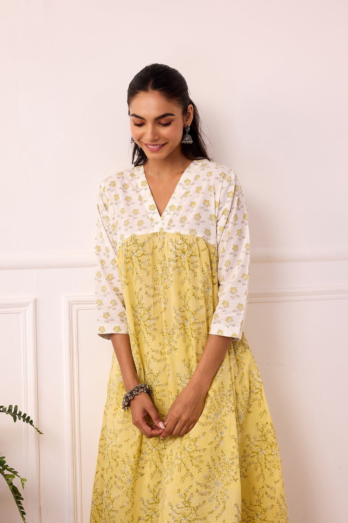 Ambarsariya Yellow Kurta & Pant Set of 2-FL