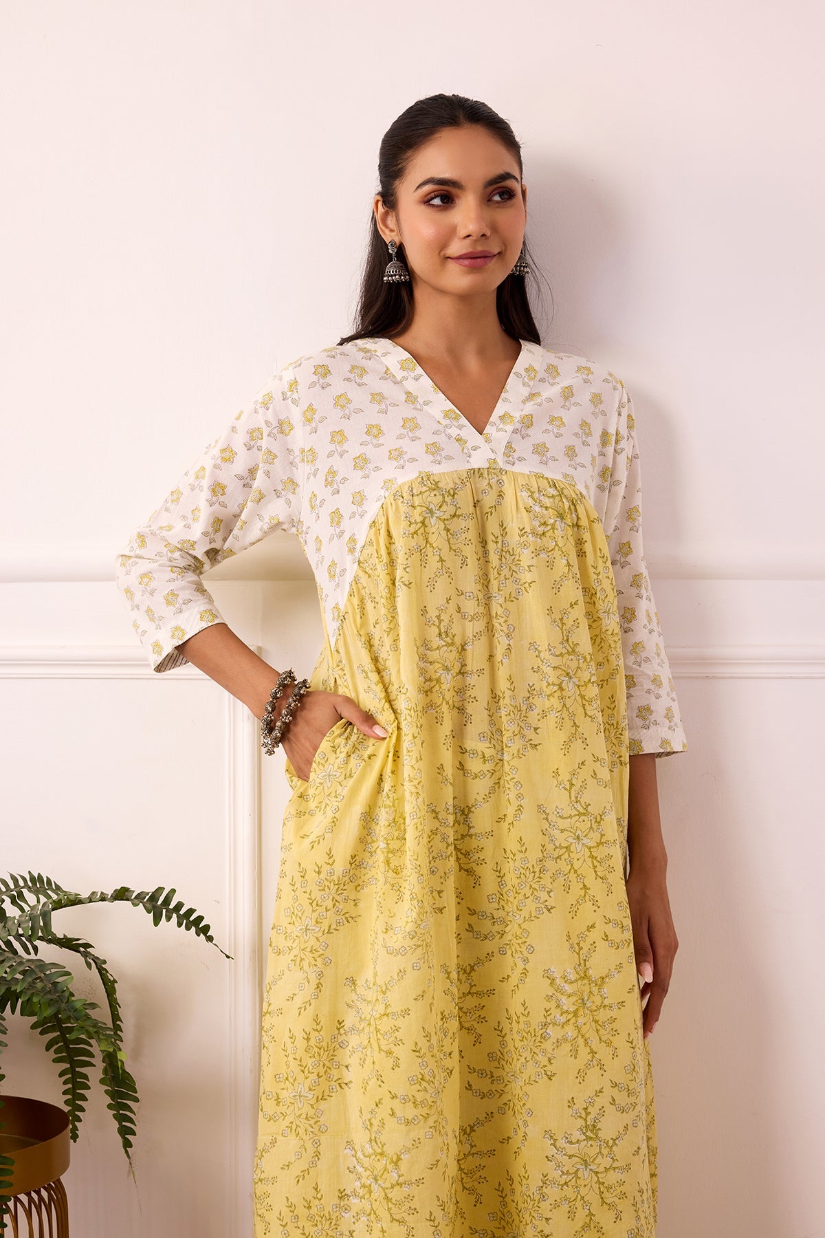 Ambarsariya Yellow Kurta & Pant Set of 2-FL