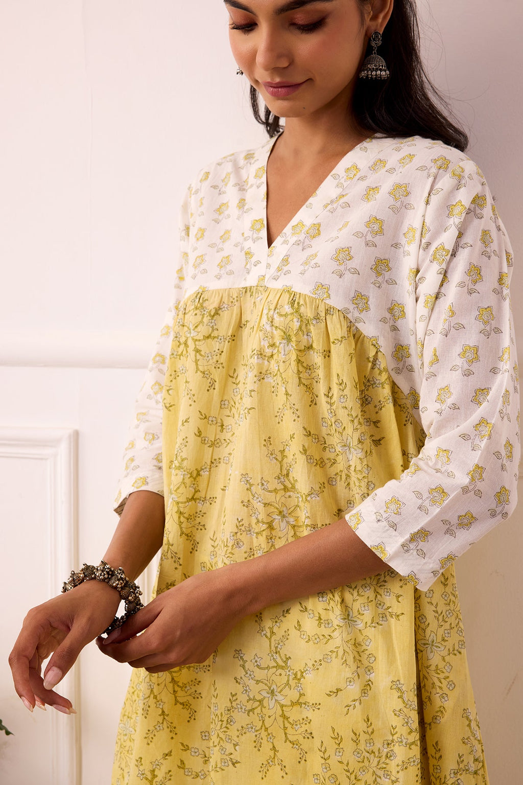 Ambarsariya Yellow Kurta & Pant Set of 2-FL