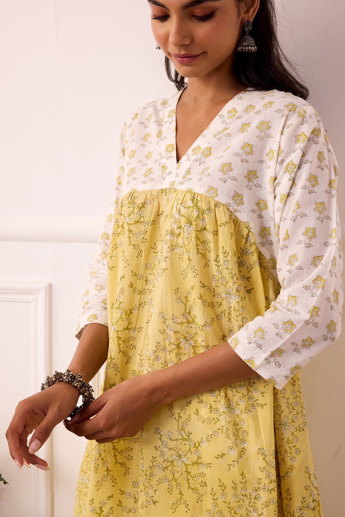 Ambarsariya Yellow Kurta & Pant Set of 2-FL