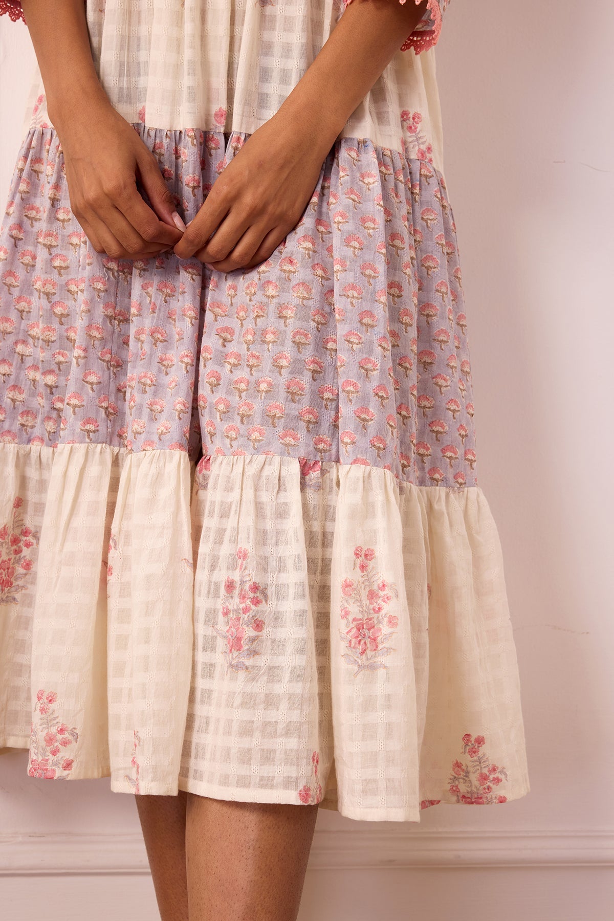 Ambarsariya Peach Tier Dress-FL