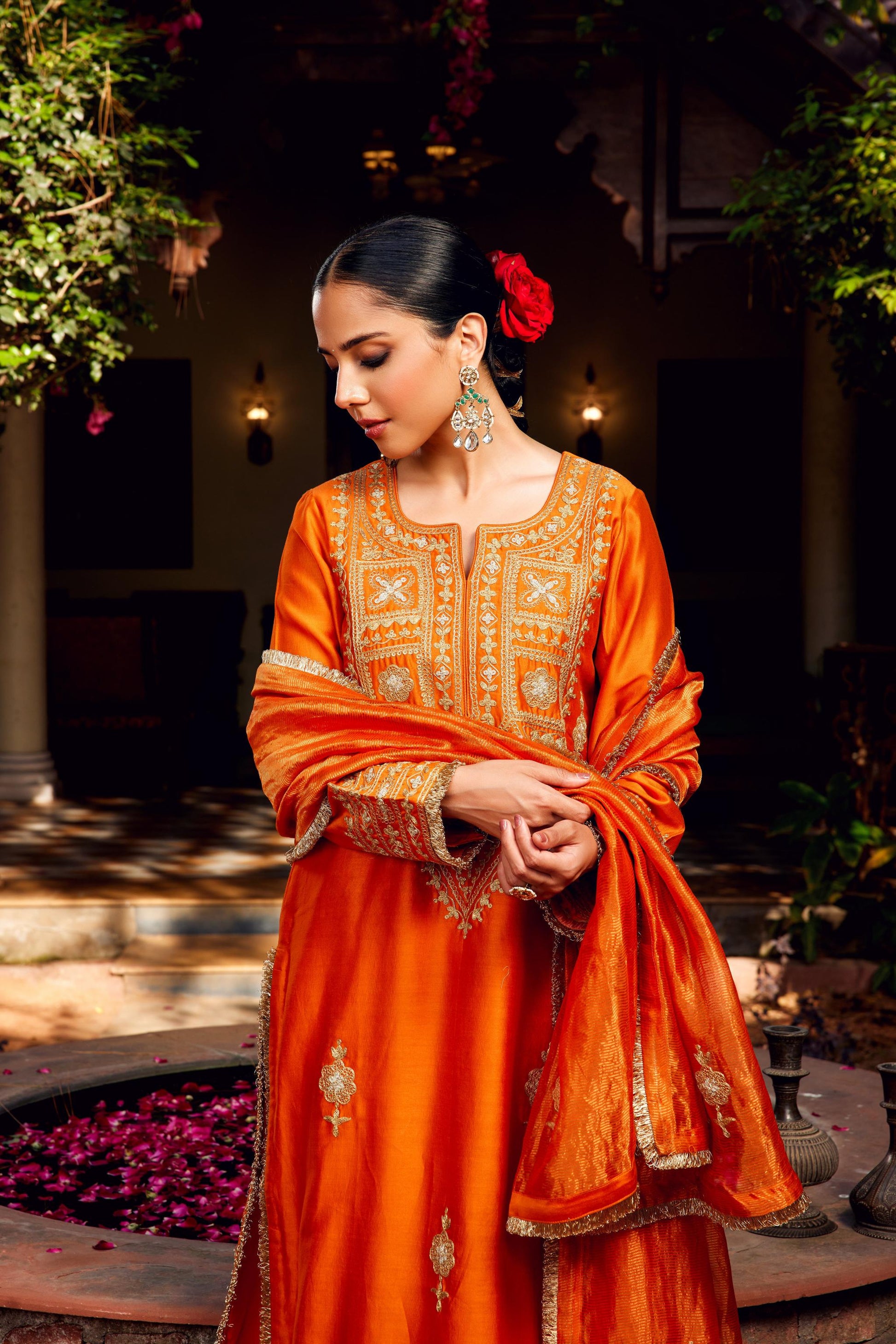 Rust Inayat Kurta Set of 3