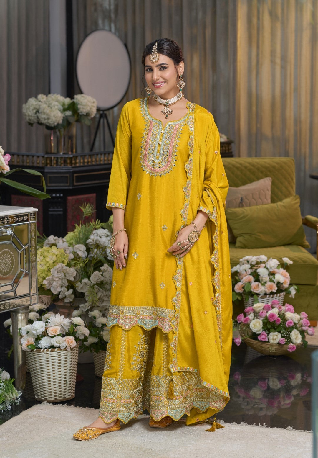 Shorba Amber Full Work Gharara Set