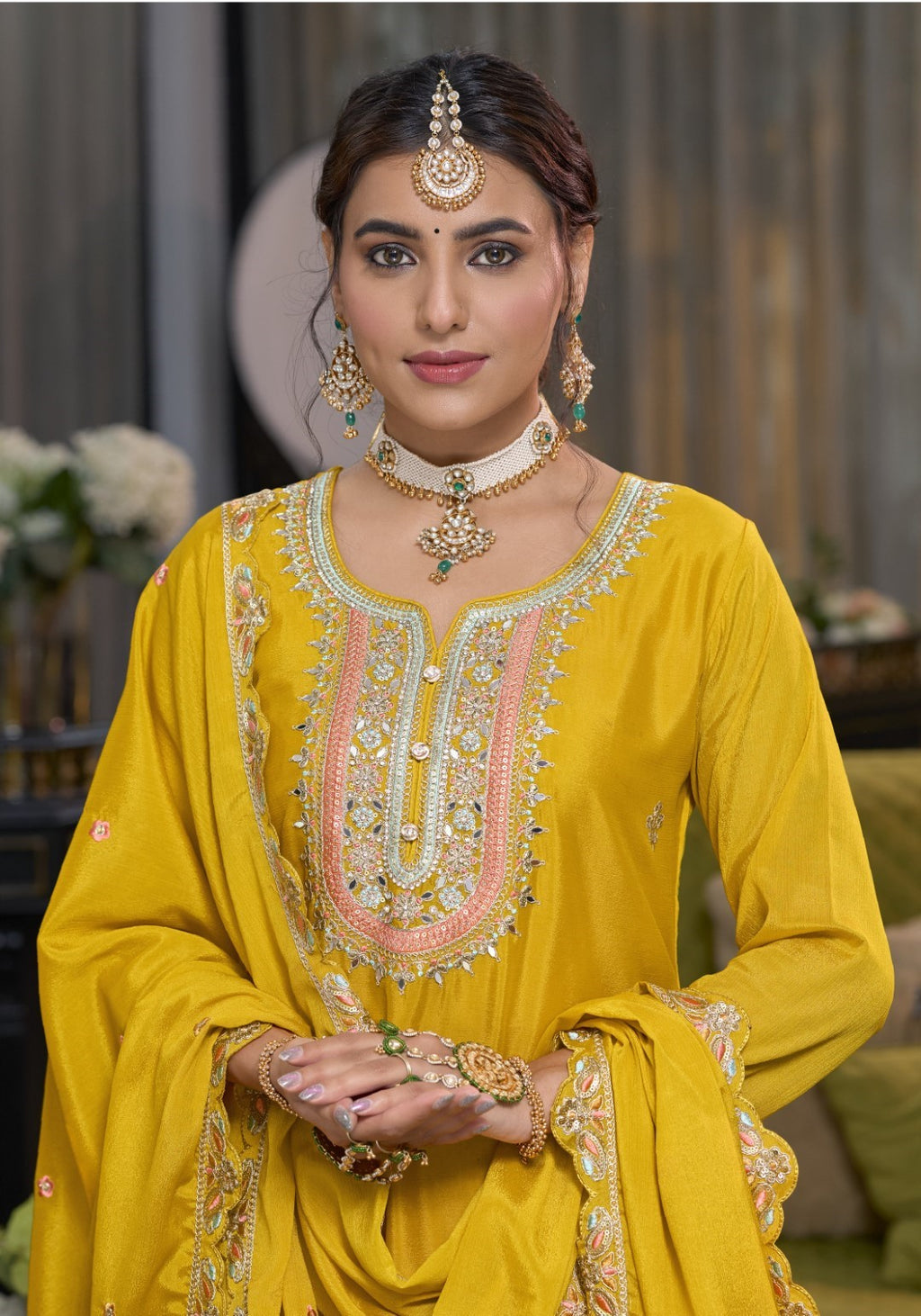 Shorba Amber Full Work Gharara Set