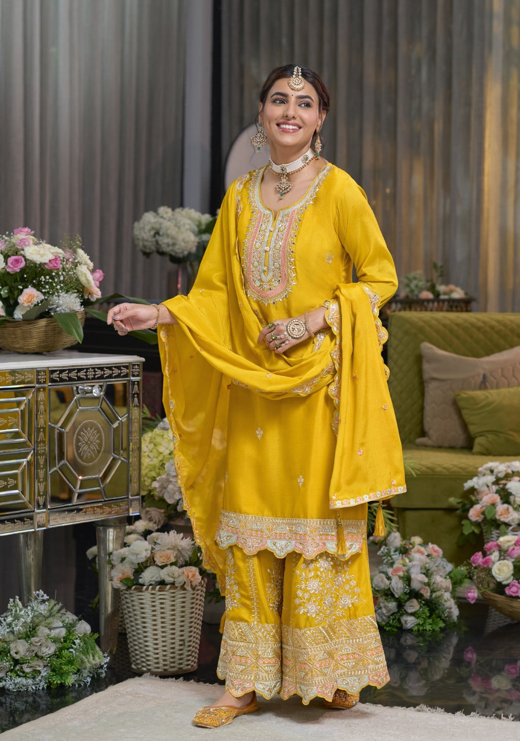 Shorba Amber Full Work Gharara Set