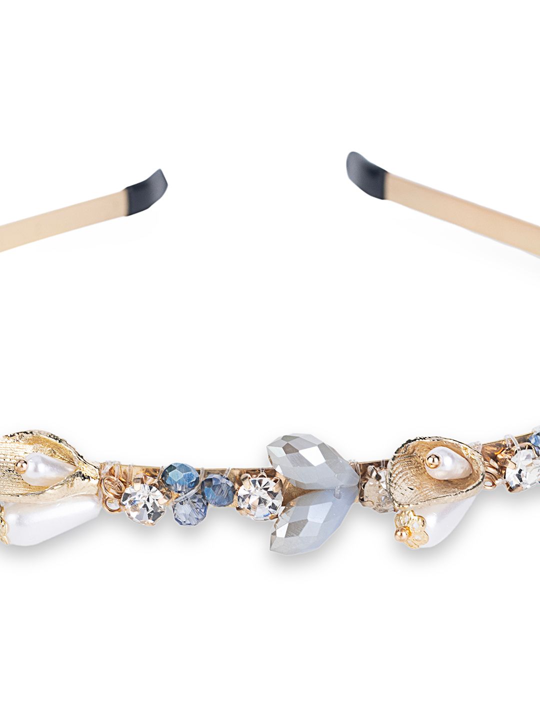 Sapphire Crown Headband Golden