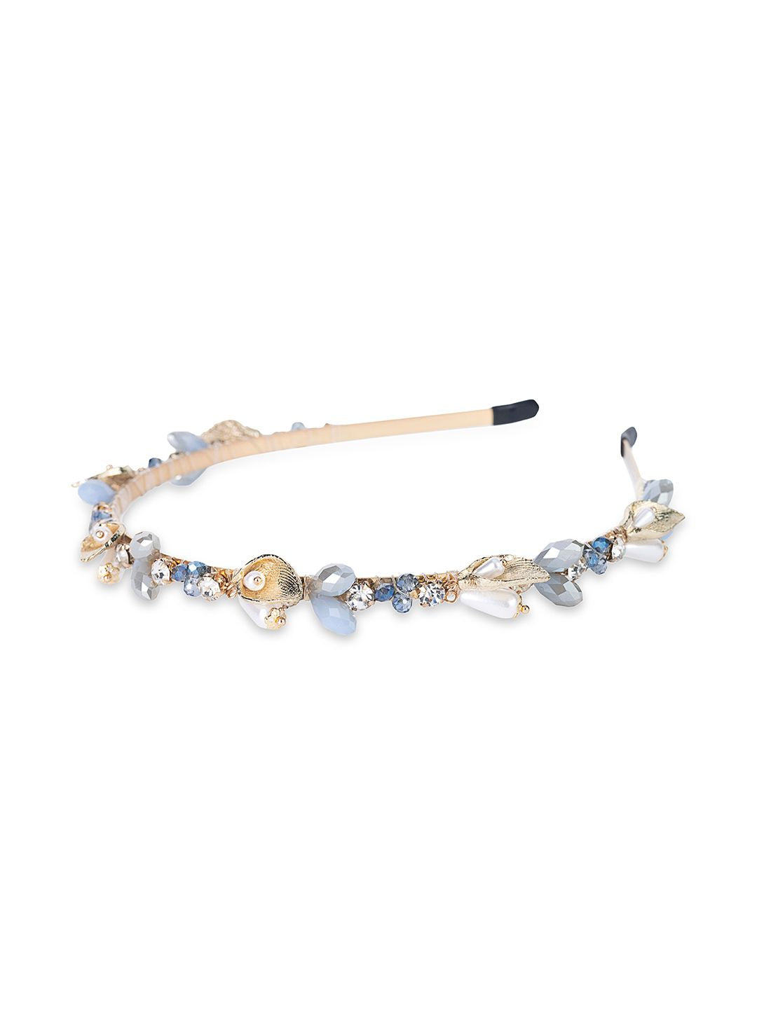 Sapphire Crown Headband Golden