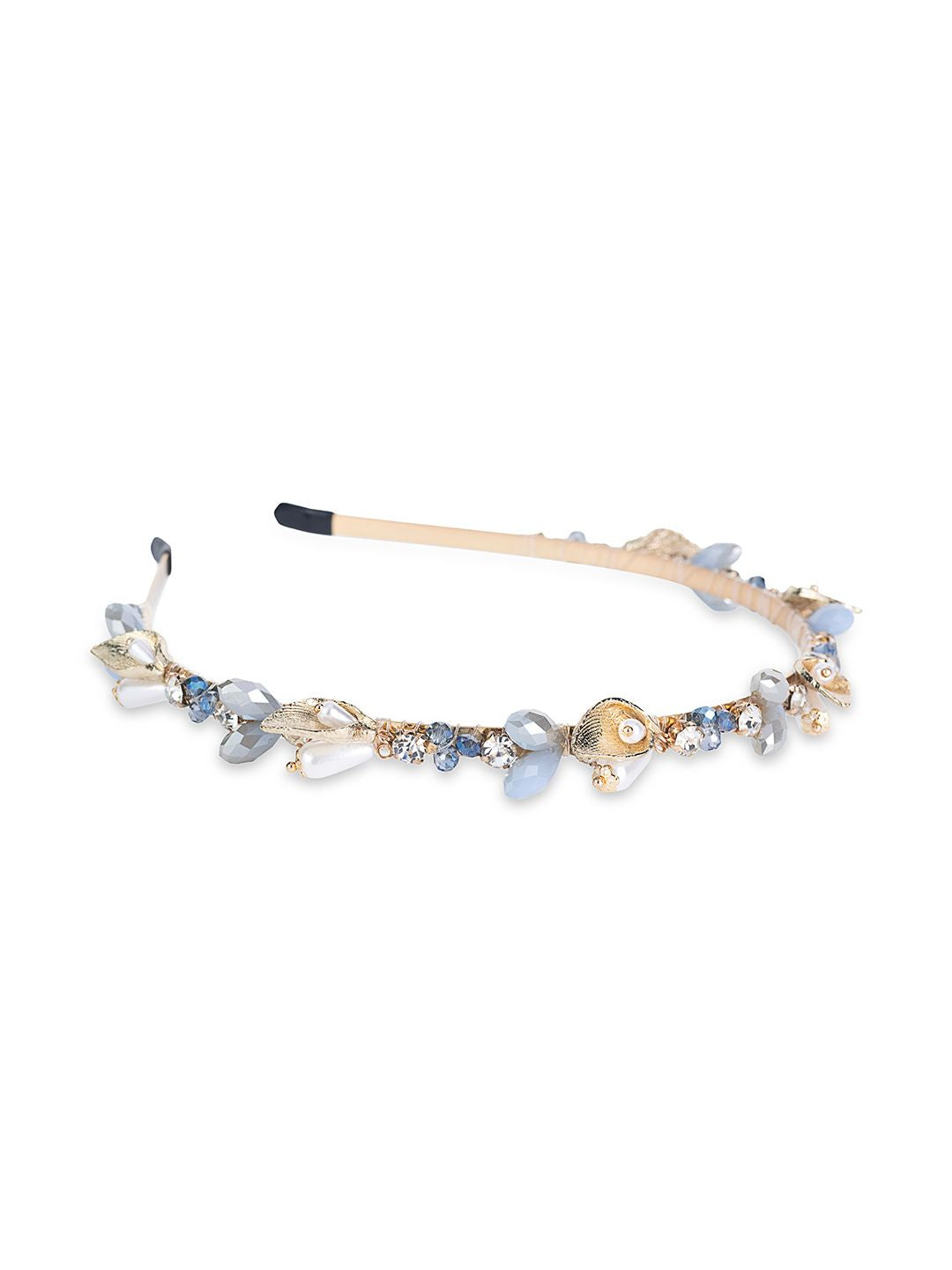 Sapphire Crown Headband Golden