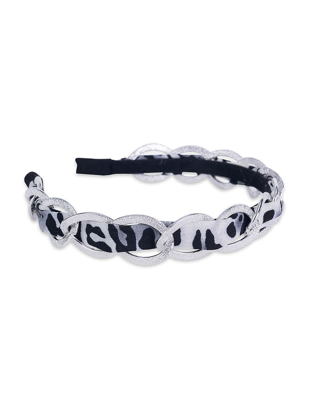 Ebony Zebra Headband Blue