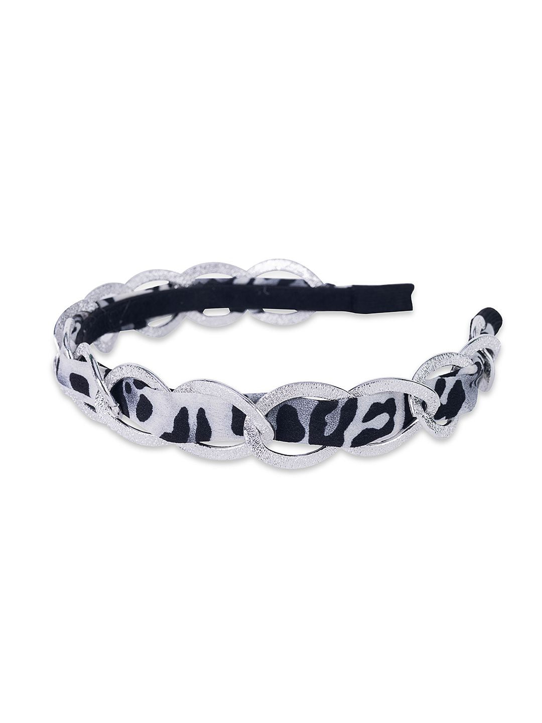 Ebony Zebra Headband Blue