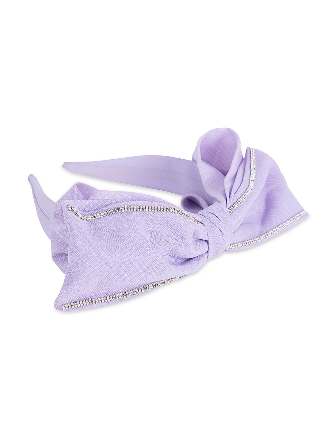 Rhinestone Bow Headband Mauve