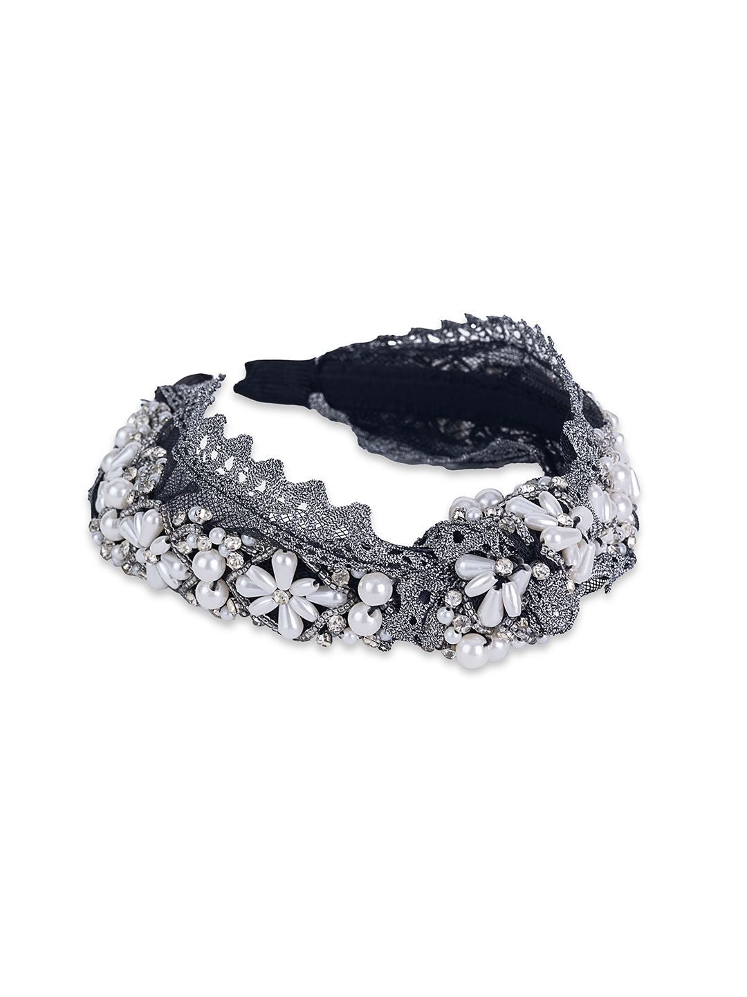 Midnight Pearl Headband Blue