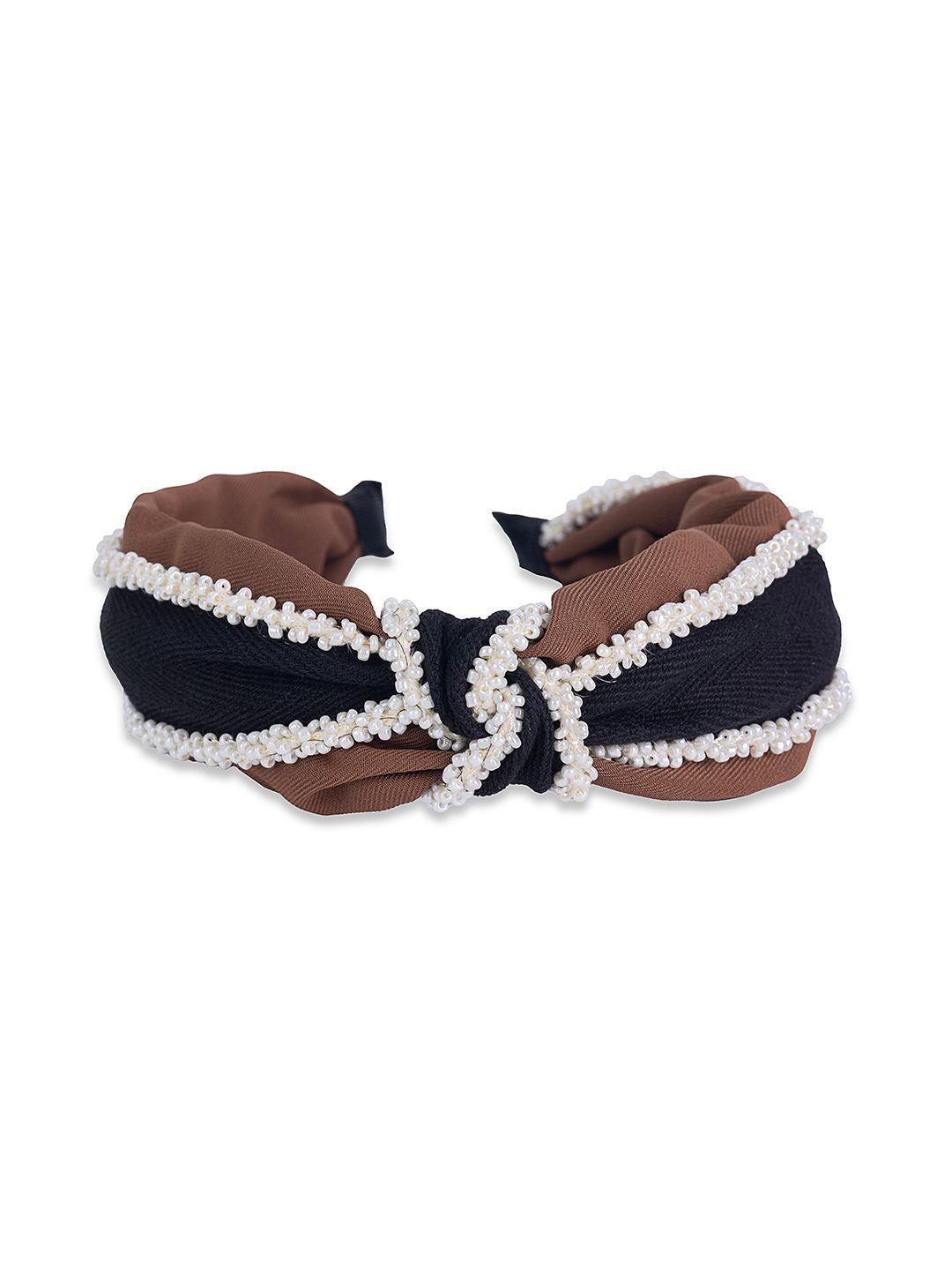 Modest Pearl Headband Brown